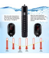 AQQA Submersible Aquarium Heater,100W/200W/300W/500W/800W/1200W Fish Tank Heater,External Temperature Controller LED Temperature Display with 2 Suction Cups Suitable for Saltwater and Freshwater
