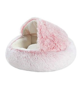 Vinyl Etchings Cat Round Bed Pet Bed for Cats or Small Dogs Breathable Cat Beds for Soft Cushion Chinchillas & Small pet Animals Bed/Cube/House and Give Them a Warm Home (03-Pink, Deep Circle)