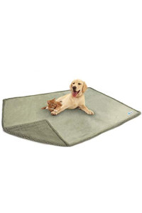 PetAmi Waterproof Dog Blanket for Bed Couch Sofa | Waterproof Dog Bed Cover for Large Dogs| Grey Sherpa Fleece Pet Blanket Furniture Protector | Reversible | Queen 90 x 90 (Taupe/Taupe)