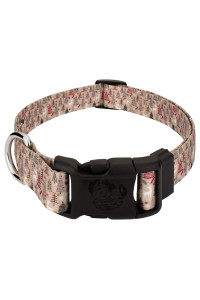 country Brook Design - Woodland christmas - christmas Dog collar with 23 Festive Patterns - Deluxe collection (1 Inch, Medium)