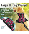 BARKBAY No Pull Dog Harness Front Clip Heavy Duty Reflective Easy Control Handle for Large Dog Walking with ID tag Pocket(Pink/Black,XL)