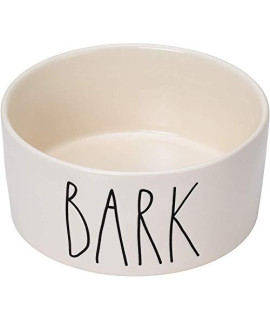 RAE DUNN BY MAGENTA Extra Large Ceramic Pet/Dog Feeding Bowl | Inscribed: BARK | 8" Diameter