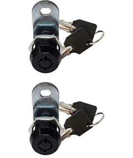 Admiral Locks Tubular Cam Lock, Keyed Alike Removable Key (58 Inch 180A, Black Pack Of 2)