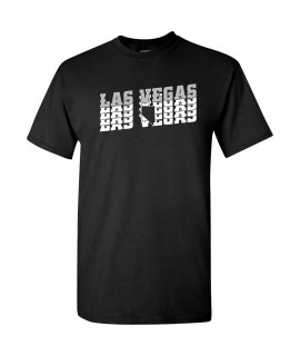 Las Vegas Retro Repeat - Sports Team city Pride Tailgating T Shirt - 3X-Large - Black