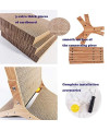 Cardboard Cat Scratcher Corrugated Cat Scratching Pad Three Sided Kitty Scratching Toy with Ball Triangle Design Thickened Cardboard Scratcher