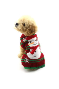NAcOcO Dog Snow Sweaters Thick Snowman Sweaters Xmas Dog Holiday Sweaters New Year christmas Sweater Pet clothes for Small Dog and cat(Thick Snowman,XL)