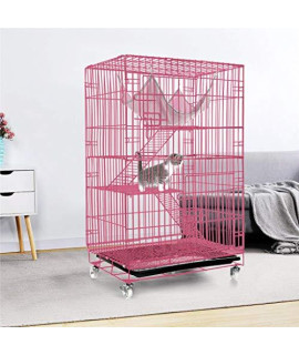 Luxury 3-Tier Kitten Cat Ferret Cage Portable Cat Home Fold Pet Cat Cage Playpen, Ready Stock Fast from Our US Warehouse