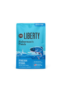 BIXBI Liberty Grain Free Dry Dog Food, Fisherman's Catch, 22 lbs - Fresh Fish, No Fish Meal - Gently Steamed & Cooked - No Soy, Corn, Rice or Wheat for Easy Digestion - USA Made