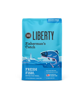 BIXBI Liberty Grain Free Dry Dog Food, Fisherman's Catch, 22 lbs - Fresh Fish, No Fish Meal - Gently Steamed & Cooked - No Soy, Corn, Rice or Wheat for Easy Digestion - USA Made
