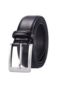 XOUXOU Mens casual Leather Jeans Belts classic Work Business Dress Belt with Prong Buckle for Men (Black (S101), 42 (Waist 40))