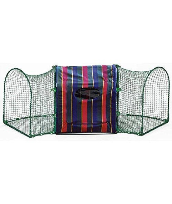 UKN Clubhouse Outdoor Cat Enclosure Green Pink Purple