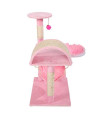 YYXQ Cat Tree Tower Large Cat Tree Apartment Stable Sisal Cat Climbing Frame Toy Scratched Cat Pet Playhouse (Pink)
