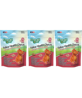 Emerald Pet 3 Pack of Urinary Tract Support Feline Health chews 2.5 Ounces Each grain-Free Made in The USA