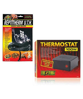DBDPet 10-20 Gallon Heat Mat & Thermostat Bundle Pro-Tip Guide Attached - Perfect for Leopard Gecko Setups