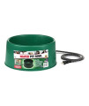 Farm Innovators P-60 1.5 Gallon 60 Watt Heated Pet Water Bowl, Thermostatic Control & Anti Chew Cord, Green (2 Pack)