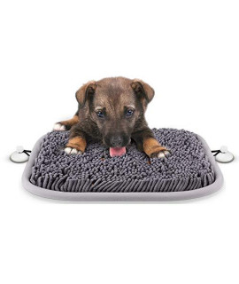 Snuffle Mat for Dogs 17'' x 21'' Dog Snuffle Mat with Powerful Anti-Slip Suckers Interactive Dog Food Training Mat for Natural Foraging Skills and Stress Relief - Durable and Machine Washable
