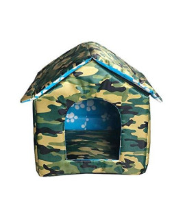 Pet Products Outdoor Heated Kitty House - Waterproof Pet House Cat Shelter Inches Thickened Cat Nest Tent Cabin
