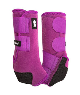 Classic Equine Legacy 2 Hind Support Boots, Plum, Small