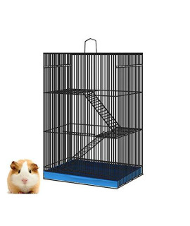 ZXCVASDF Hamster Cage Small Pet Cage Breeding Cage Three-Layer Squirrel Villa Jinhua Demon King Squirrel Cage Nest Squirrel Supplies Breeding Cage Rearing Cage Black Cage