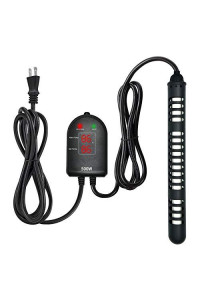 Submersible Aquarium Heater Fish Tank Heater with Dual Temperature Displays and Temp Controller Adjustable for Turtle Betta Fish Tank