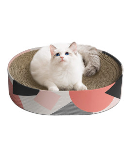 Comsaf Cat Scratcher Cardboard, Oval Corrugated Scratch Pad, Cat Scratching Lounge Bed, Durable Recycle Board For Furniture Protection, Cat Scratcher Bowl, Cat Kitty Training Toy