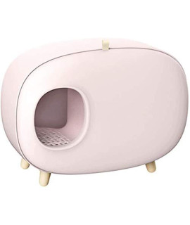 QQPUH Pet Litter Box, Designed to Save Space - Quick, Easy to Clean - Made of Polypropylene Litter Box, Three Colors (Color : Pink)