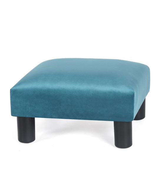Joveco 15 Footstools Small Ottoman- Upholstered Footstools And Ottomans Small Foot Rest- Pet Steps Dog Stairs For High Beds- Lightweight And Portable (Blue)