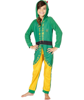 INTIMO Elf The Movie Buddy The Elf One Piece Costume Pajama Set, Green, 8