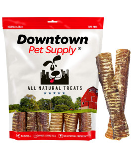 Downtown Pet Supply - Beef Trachea Dog Treats - Bully Sticks Alternative - Dog Dental Treats & Rawhide-Free Dog Chews - Glucosamine, Chondroitin, Protein, Vitamins & Minerals - 6in - 50Ct