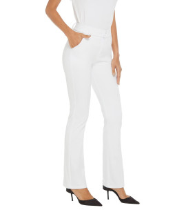 Ichosy Womens Ease Into Comfort Barely Bootcut Stretch Dress Pant White29 6