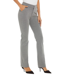 Ichosy Womens Ease Into Comfort Barely Bootcut Stretch Dress Pant Grey29 2
