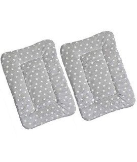 2 Pcs Pet Bed Mats. Ultra Soft Pet (Dog/Cat) Bed with Cute Prints. Reversible Faux Lambswool Kennel Pad for Medium Small Dogs and Cats. Machine Washable Pet Bed.