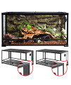 REPTI ZOO 50 Gallon Reptile Glass Tank Terrarium 2 in 1 Side Meshes and Side Glasses Double Hinge Door with Screen Ventilation Tempered Glass Reptile Terrarium 36" x 18" x 17.75"