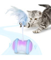 AJK Interactive Cat Toy Robotic,300 mAh Large Capacity Battery,Working 3 Hours, USB Rechargeable, Kitten Toys with 360