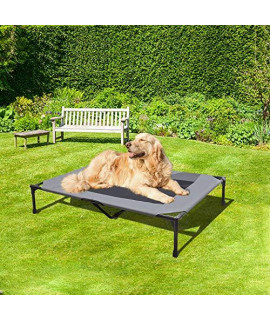 BABYLTRL Elevated Dog Bed Dog Cot with Mesh Center, Raised Dog Bed Pet Cot for Extra Large Medium Small Dogs, Multiple Sizes, No-Slip Feet, Indoor & Outdoor Use