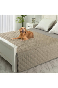 SPXTEX Dog Bed Cover Washable Couch Cover Non-Slip Sofa Cover Furniture Protector Cover Reusable Incontinence Bed Underpads for Pets Kids Children Dog Cat 1 Piece 68x82 Beige+Sand