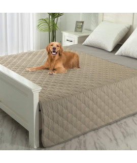 SPXTEX Dog Bed Cover Washable Couch Cover Non-Slip Sofa Cover Furniture Protector Cover Reusable Incontinence Bed Underpads for Pets Kids Children Dog Cat 1 Piece 68x82 Beige+Sand