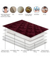 SPXTEX Dog Bed Covers Dog Pet Pads Puppy Pads Washable Pee Pads for Dog Blankets for Couch Protection Super Soft Pet Bed Covers for Dog Training Pads 1 Piece 82x82 Burgundy+Chocolate
