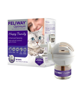 Feliway Optimum Diffuser & 30 Day Refill The Best Solution To Ease Cat Anxiety Cat Conflict And Stress In The Home