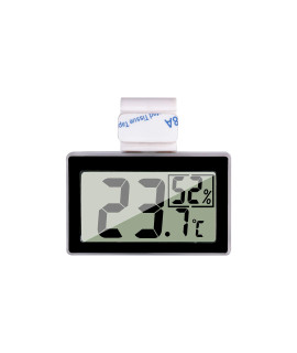 Reptile Thermometer Humidity And Temperature Sensor Gauges Reptile Digital Thermometer Digital Reptile Tank Thermometer Hygrometer With Hook Ideal For Reptile Tanks, Terrariums