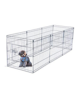 Bellanny Dog Exercise Pen, Foldable Metal Pet Playpen for Dogs, 8 Panel Indoor Outdoor Puppy Protable Animal Fence with Door, 24",30",36",42",48"
