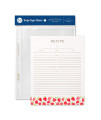 Recipe Binder Protective Sleeves And Printed Paper 85 X 11 Expansion Pack (Strawberry Wilds)