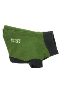 DOGGIE DESIGN Highline Fleece Dog Coat Two Tone Green (Size 22)