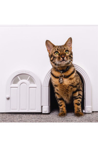 Interior Cat Door - No-Flap Cat Door For Interior Door Cat Door Interior Door For Cats Up To 20 Lbs Easy Diy Setup Secured Installation In Minutes No Training Neededa