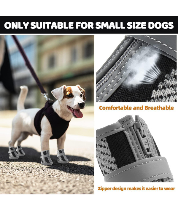  Hcpet Dog Boots Waterproof Dog Shoes for Small Dogs, Anti-Slip Dog  Booties Paw Protector for for Hot Pavement Winter Snow Hiking with  Reflective Straps 4PCS : Pet Supplies