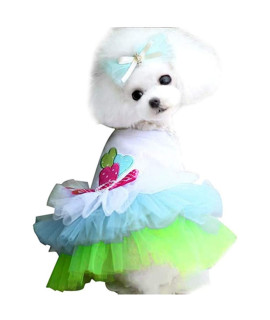 clopon Pets cute Halter Bowknot Tutu Dresses Puppy girl Dog costumes cute Doggie cat Apparel