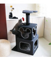 Penn-Plax Disney Cubical Cat Condo with Lounging Towers, Sisal Scratching Posts, and Swatting Toy - Bring The Magic of Disney into Your Home - Gray