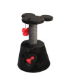 Penn-Plax Disney Kitten Activity Center with Sisal Rope Scratching Post, Rope Ball, Swatting Toy, and Mickey Mouse Platform - Dark Gray and Red