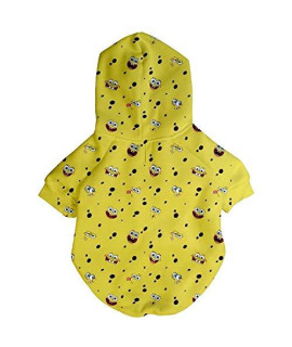 Fresh Pawz Spongebob x Spongebob All Over Hoodie | Dog Clothing Yellow XL