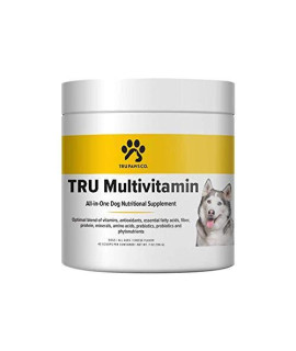 TRU PAWS CO. TRU Multivitamin Best Dog Multivitamin and Supplements - Vitamins for Dogs Formulated to Support Joint with Probiotics for Gut & Immune Health & Antioxidants for Skin Health